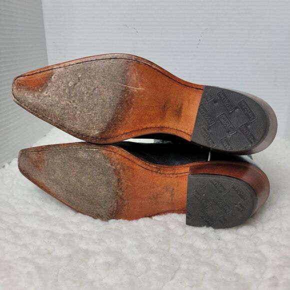 Tony Lama Black and Silver Heeled Boots - Picture 10 of 12